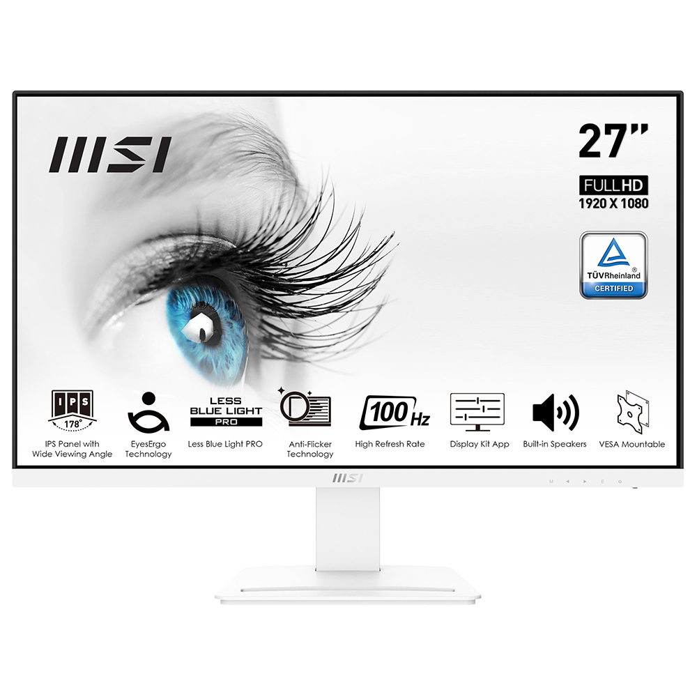 Monitor MSI Pro MP273AW 27" Full HD LED 100Hz / 1Ms - Branco