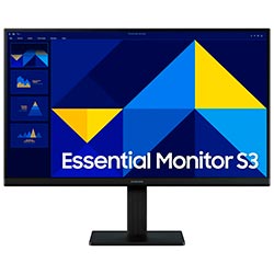 Monitor Samsung Essential S3 LS22D300GA 21.5" FHD IPS 100Hz / 5Ms - Preto
