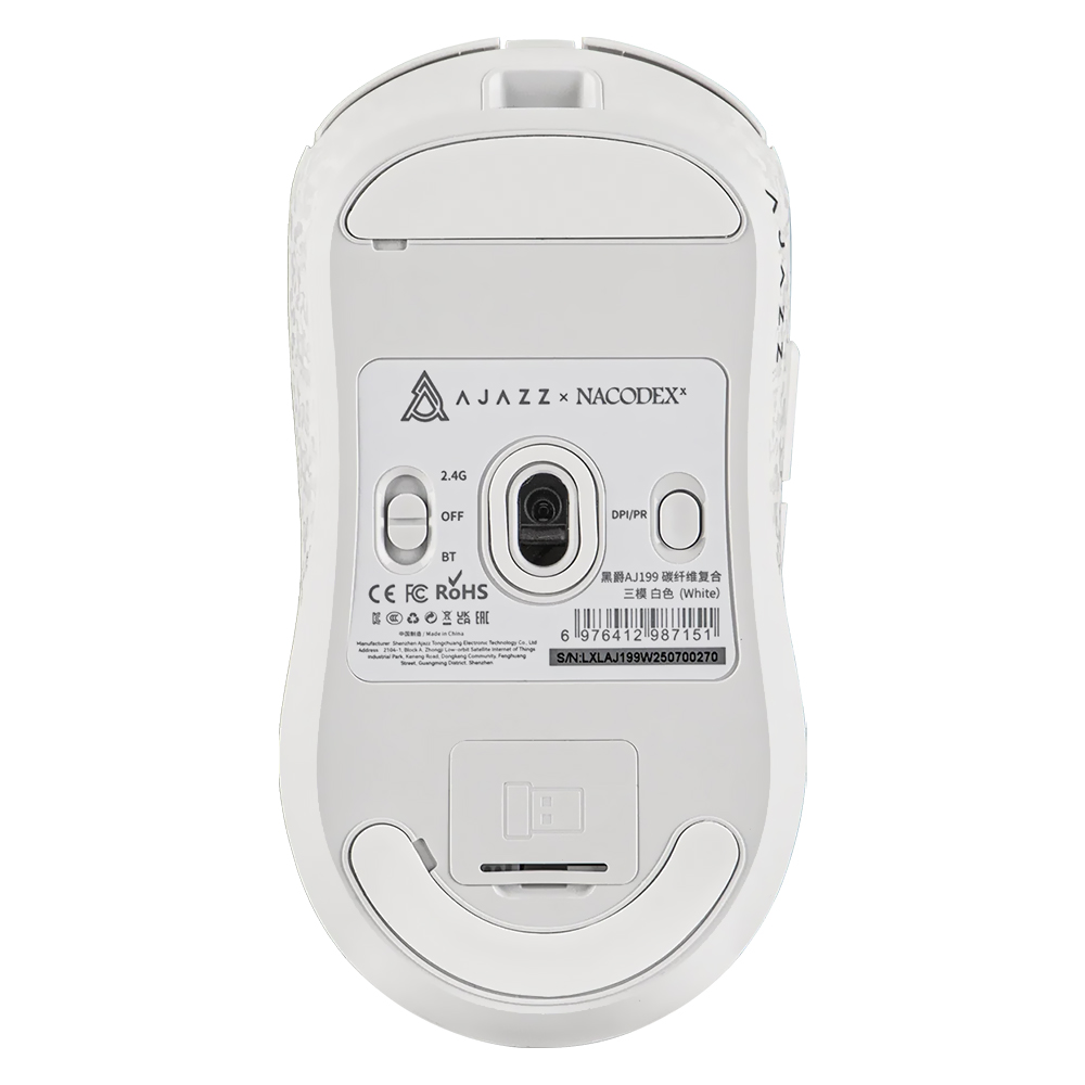 Mouse Gamer Ajazz AJ199 Nacodexx Wireless - Branco (987151)