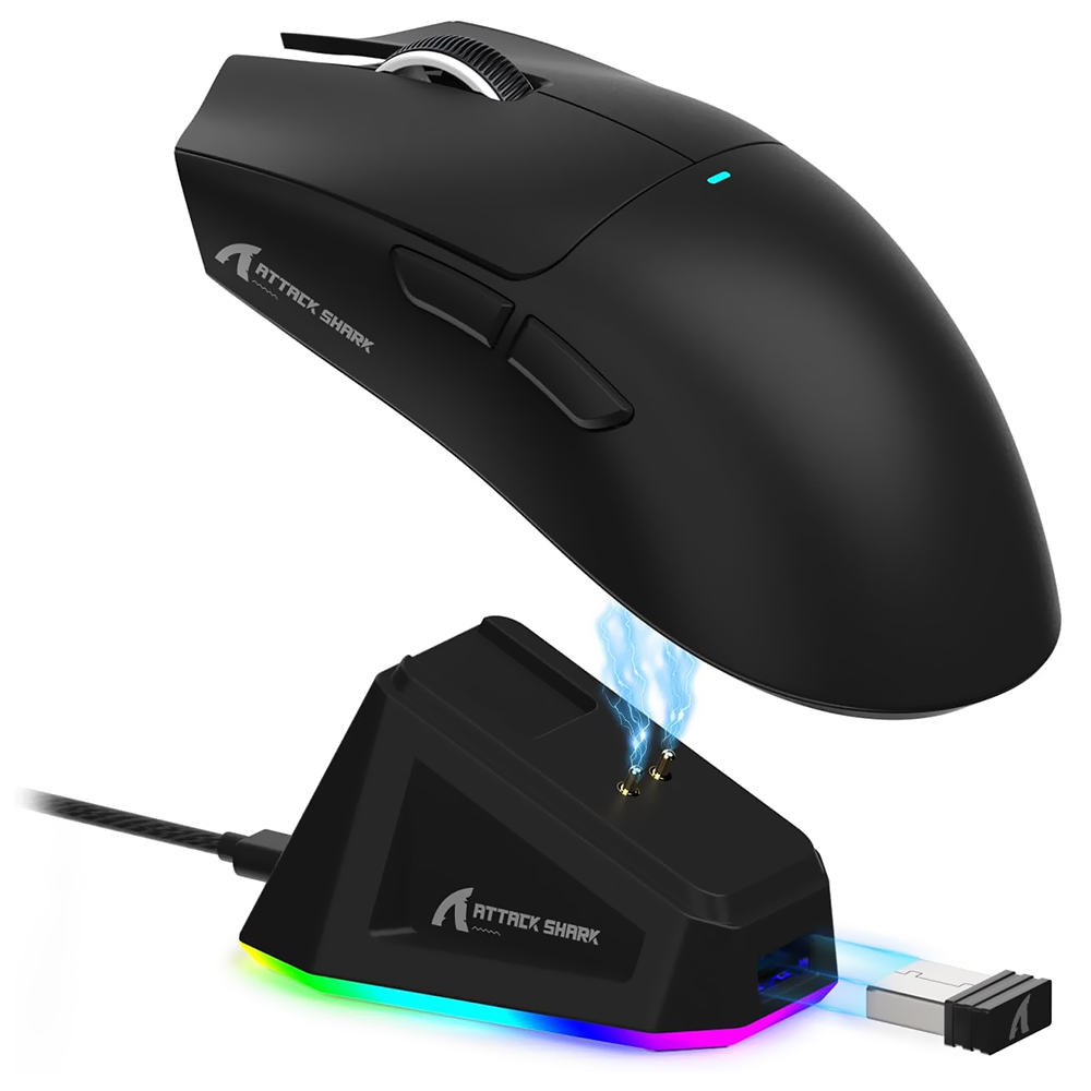 Mouse Gamer Attack Shark X11 Wireless / Bluetooth - Preto