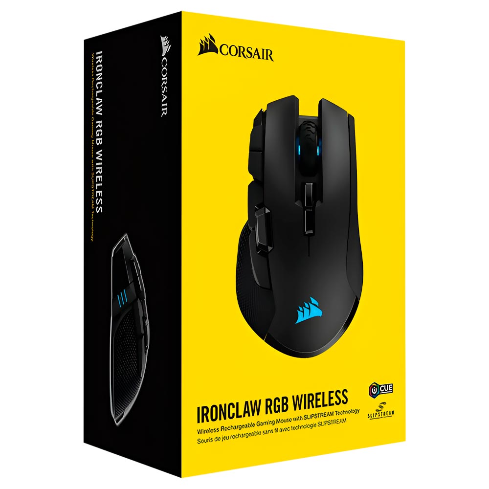 Mouse Gamer Corsair Ironclaw Wireless / RGB - Preto (CH-9317011-NA)