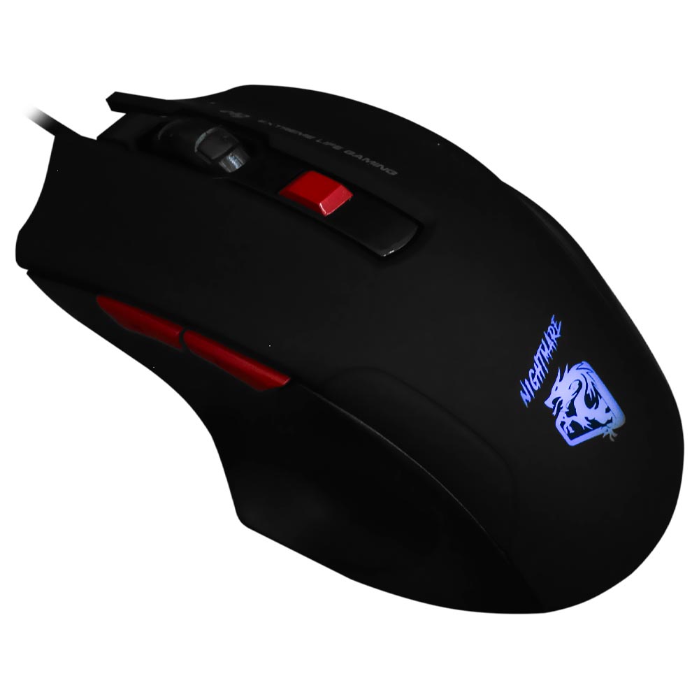 Mouse Gamer Elg MGNM Night Mare USB / LED - Preto