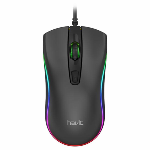 Mouse Gamer Havit HV-MS72 USB / RGB - Preto