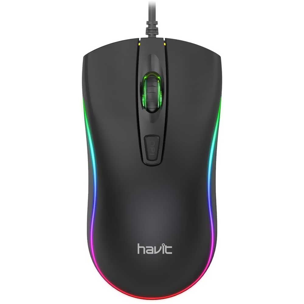 Mouse Gamer Havit HV-MS72 USB / RGB - Preto