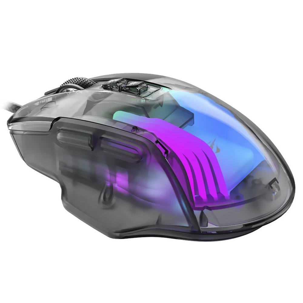 Mouse Gamer Havit MS1011SE GameNote USB / RGB - Preto / Transparente