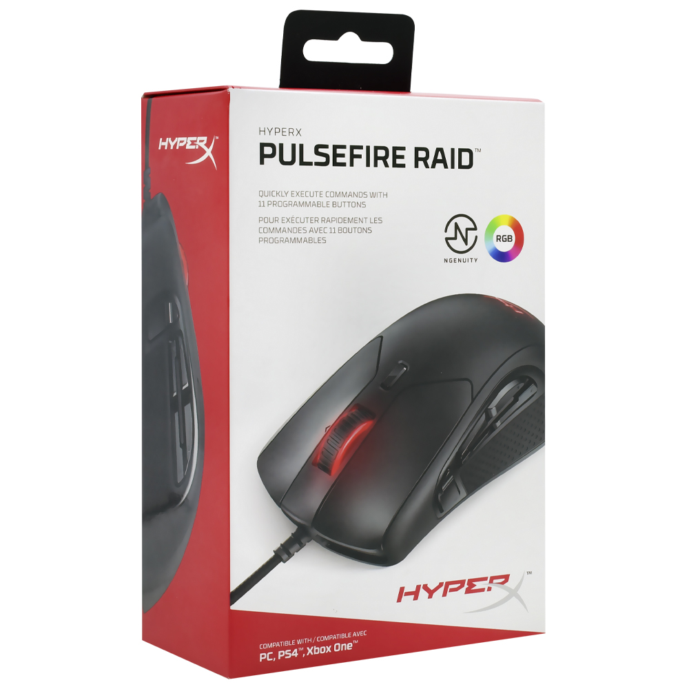 Mouse Gamer Hyperx Pulsefire Raid USB / RGB - Preto (HX-MC005B)