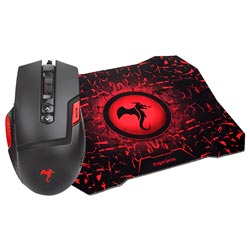 Mouse Gamer Kolke KGK-475 Fury USB / RGB - Preto / Vermelho + Mousepad 