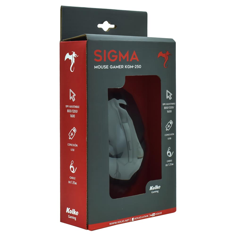 Mouse Gamer Kolke KGM-250 Sigma USB - Preto