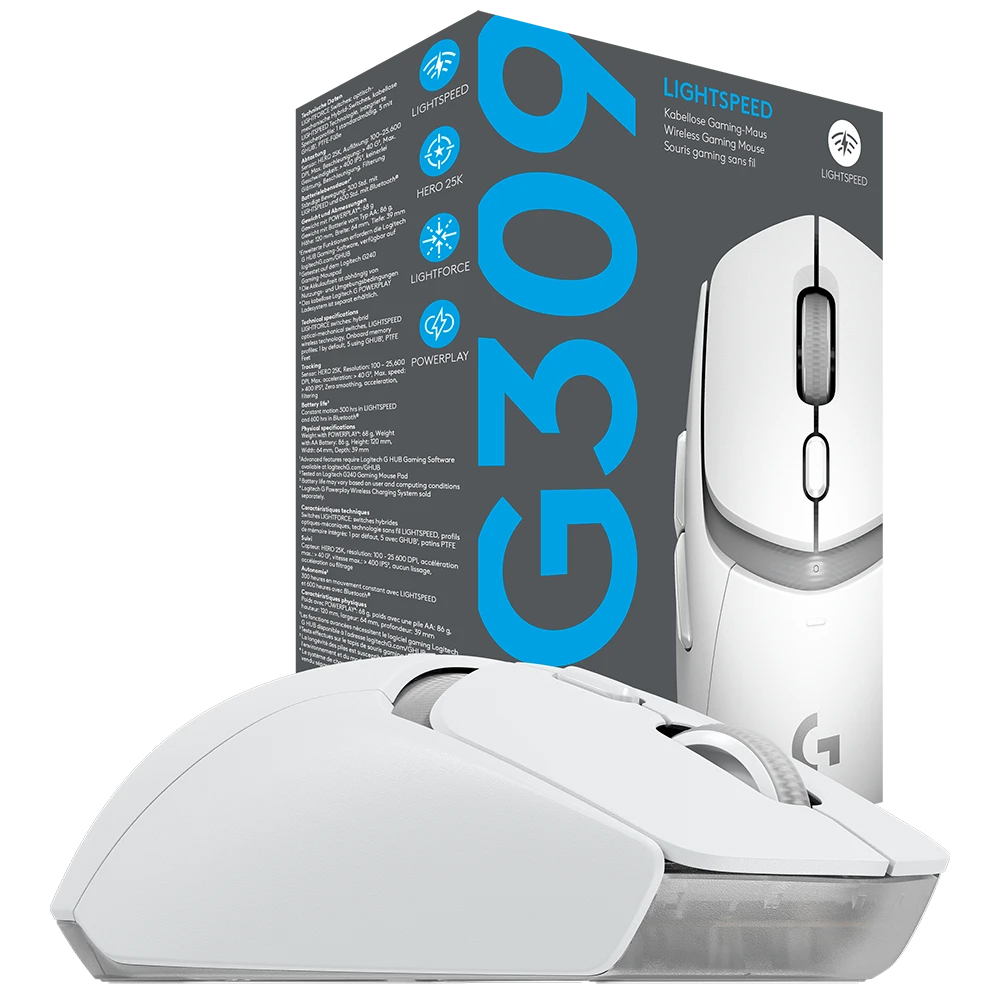 Mouse Gamer Logitech G309 LightSpeed Wireless - Branco (910-007206)