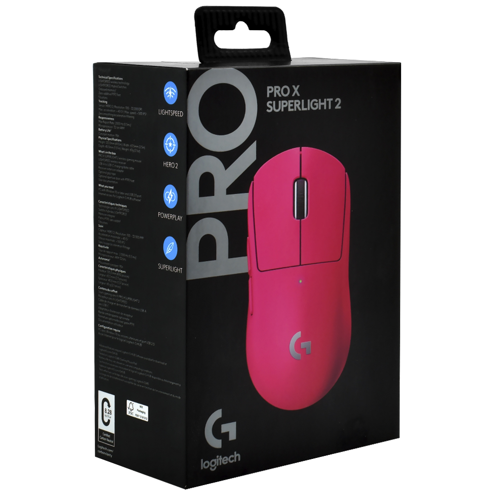 Mouse Gamer Logitech Pro X Superlight 2 Wireless - Rosa (910-006796)