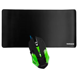 Mouse Gamer Magnavox MGA5209-MO - Preto / Verde + MousePad