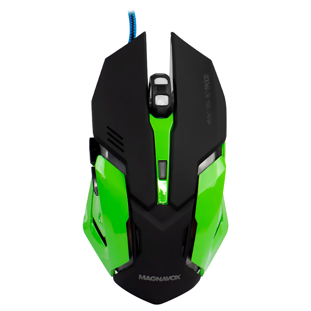 Mouse Gamer Magnavox MGA5209-MO - Preto / Verde + MousePad