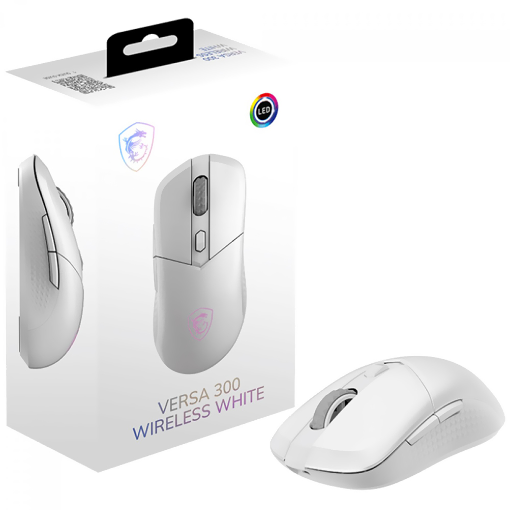 Mouse Gamer MSI Versa 300 Wireless / LED - Branco