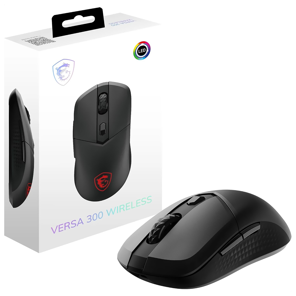Mouse Gamer MSI Versa 300 Wireless / LED - Preto