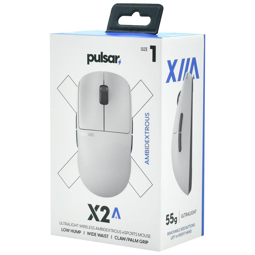 Mouse Gamer Pulsar X2A Mini Size1 Wireless - Branco (PX2A13)