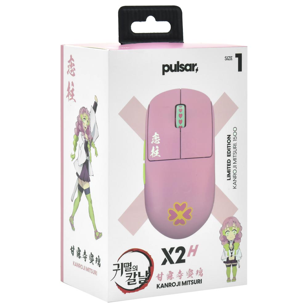 Mouse Gamer Pulsar X2H Kanroji Mitsuri Mini Size1 Wireless - Rosa (PX2H1MT)