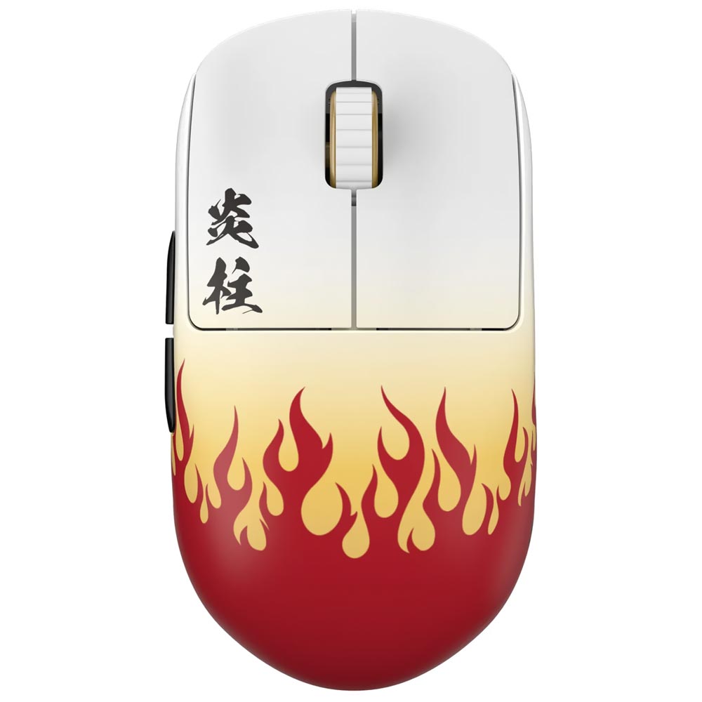 Mouse Gamer Pulsar X2H Rengoku Kyojuro Medium Size2 Wireless - Vermelho / Branco (PX2H2KJ)