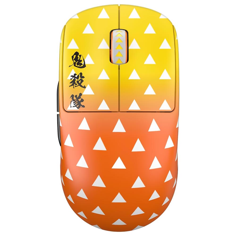 Mouse Gamer Pulsar X2V2 Agatsuma Zenitsu Mini Size1 Wireless - Amarelo / Laranja (PX221MC)