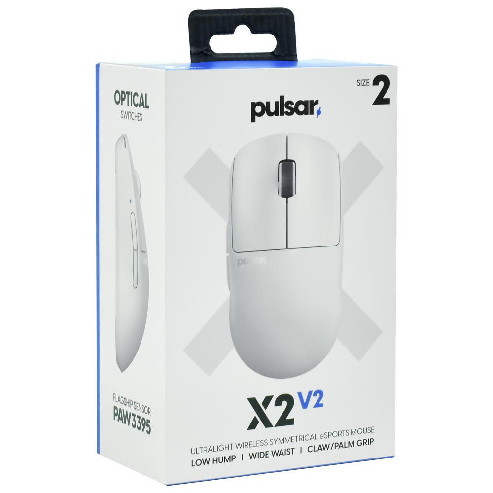 Mouse Gamer Pulsar X2V2 Medium Size2 Wireless - Branco (PX2222)
