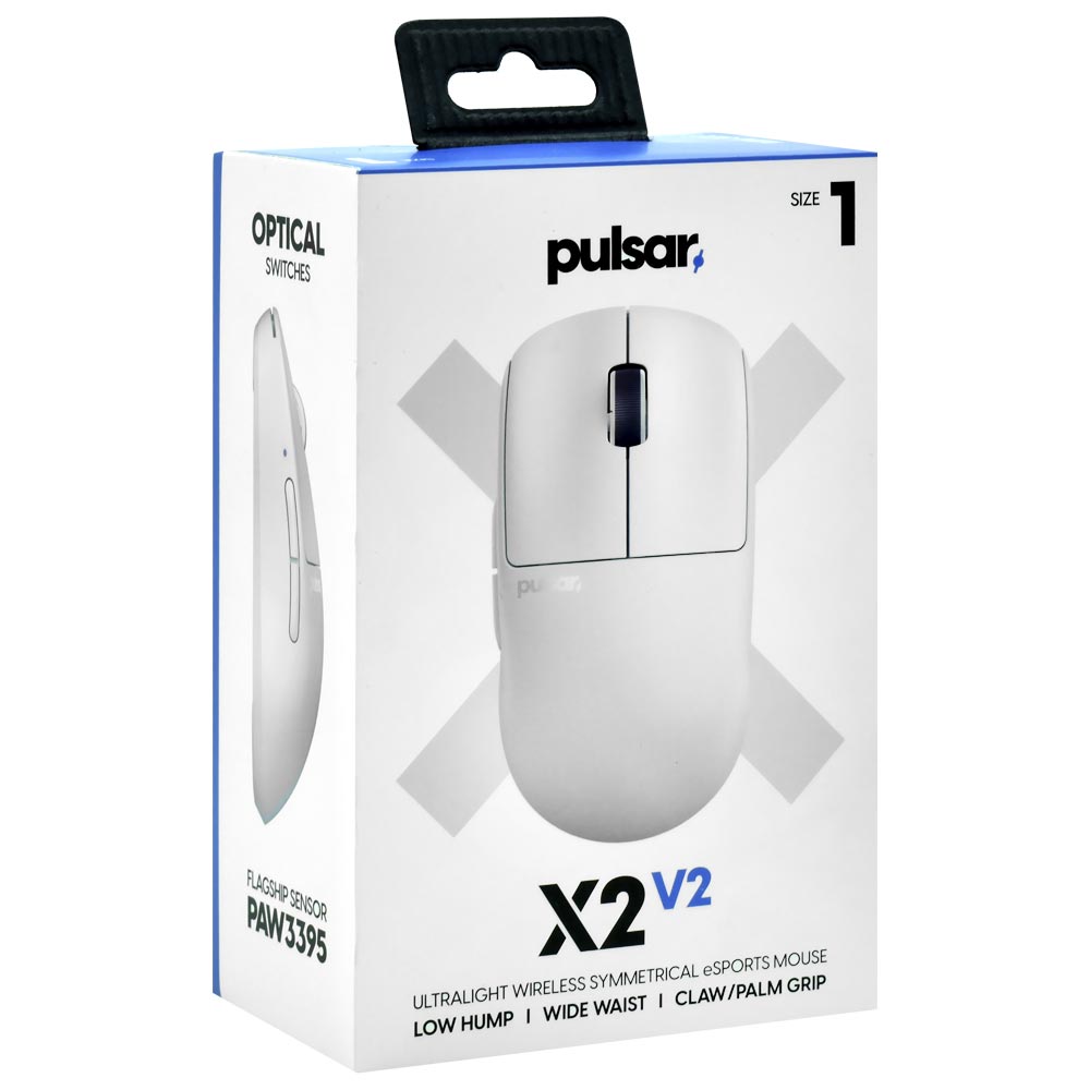 Mouse Gamer Pulsar X2V2 Mini Size1 Wireless - Branco (PX2212)