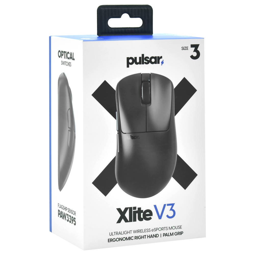 Mouse Gamer Pulsar XLITE V3 Large Size3 Wireless - Preto (PXV331)