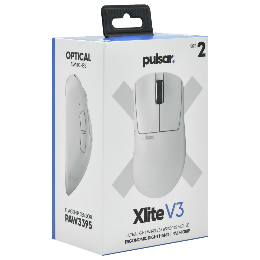Mouse Gamer Pulsar XLITE V3 Medium Size2 Wireless - Branco (PXV322)