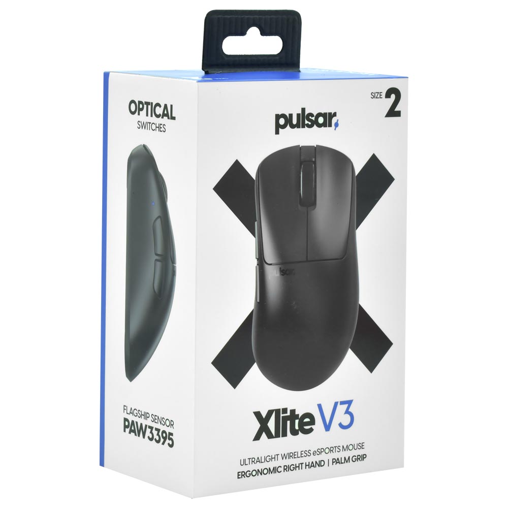 Mouse Gamer Pulsar XLITE V3 Medium Size2 Wireless - Preto (PXV321)