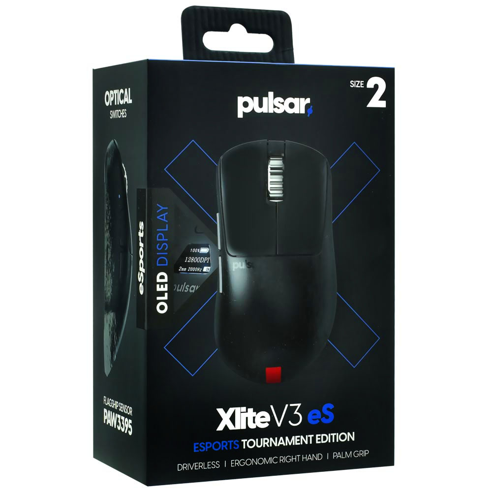 Mouse Gamer Pulsar XLITE V3ES Tournament Medium Size2 Wireless - Preto (PXV3ES21)