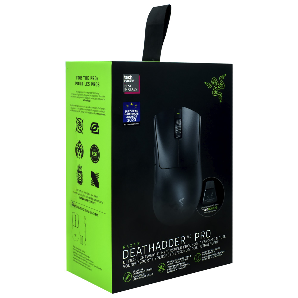 Mouse Gamer Razer Deathadder V3 Pro+ Hyperpolling Wireless - Preto (RZ01-04630300-R3WL)