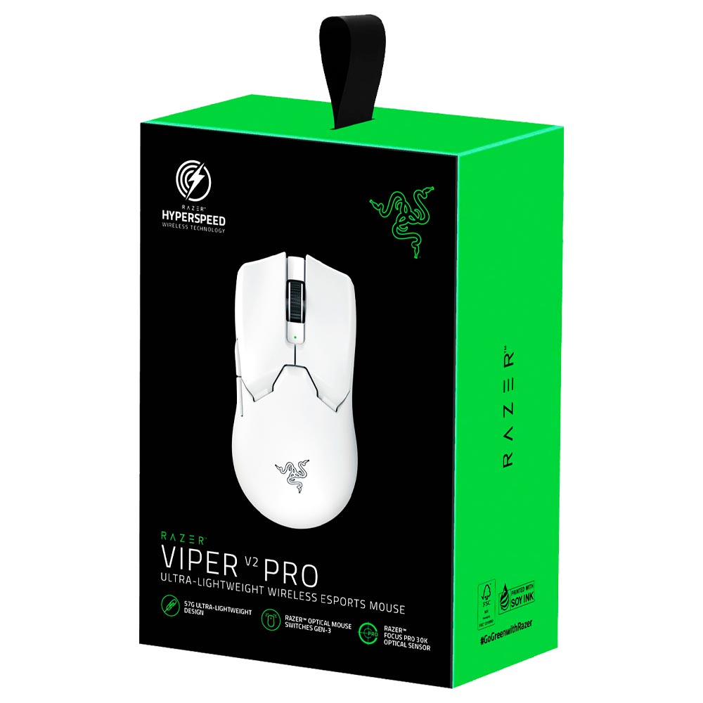 Mouse Gamer Razer Viper V2 Pro Wireless - Branco (RZ01-04390200-R3U1)