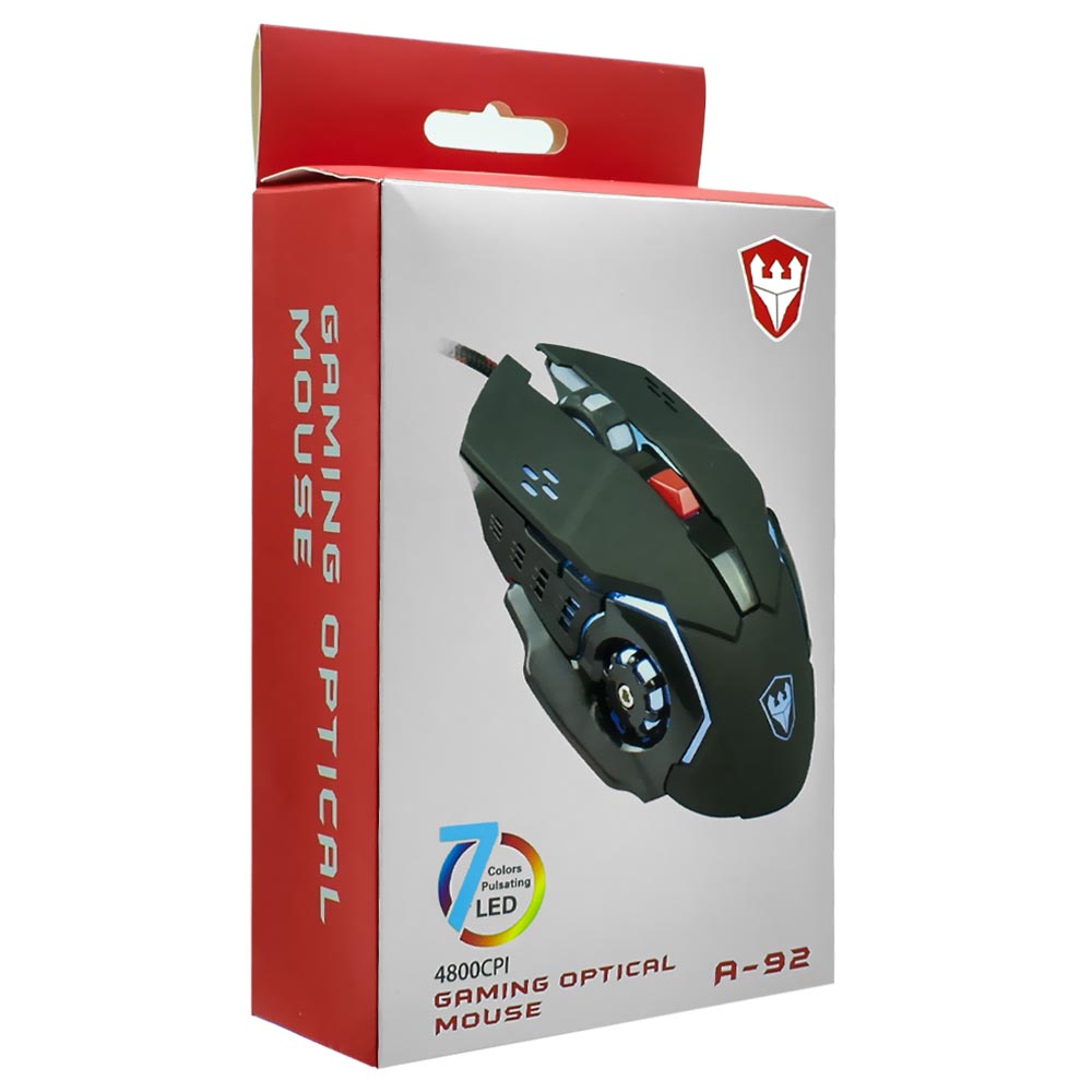 Mouse Gamer Satellite A92 USB / RGB - Preto