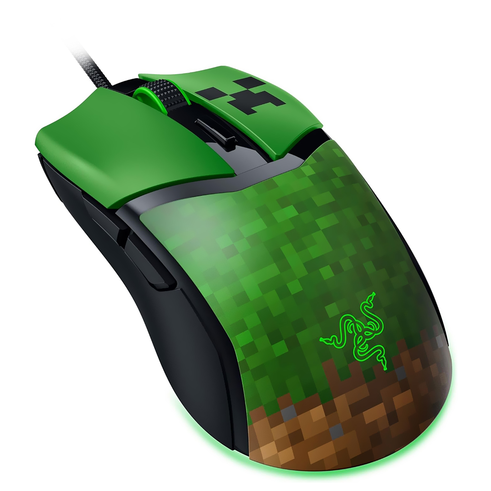 MOUSE GAMER USB RAZER RZ01-04650200-R3M1 COBRA MINECRAFT RGB VERDE 