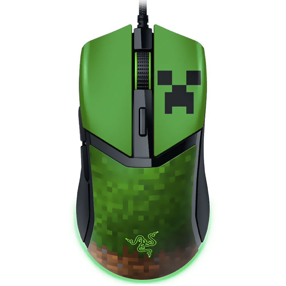 MOUSE GAMER USB RAZER RZ01-04650200-R3M1 COBRA MINECRAFT RGB VERDE 
