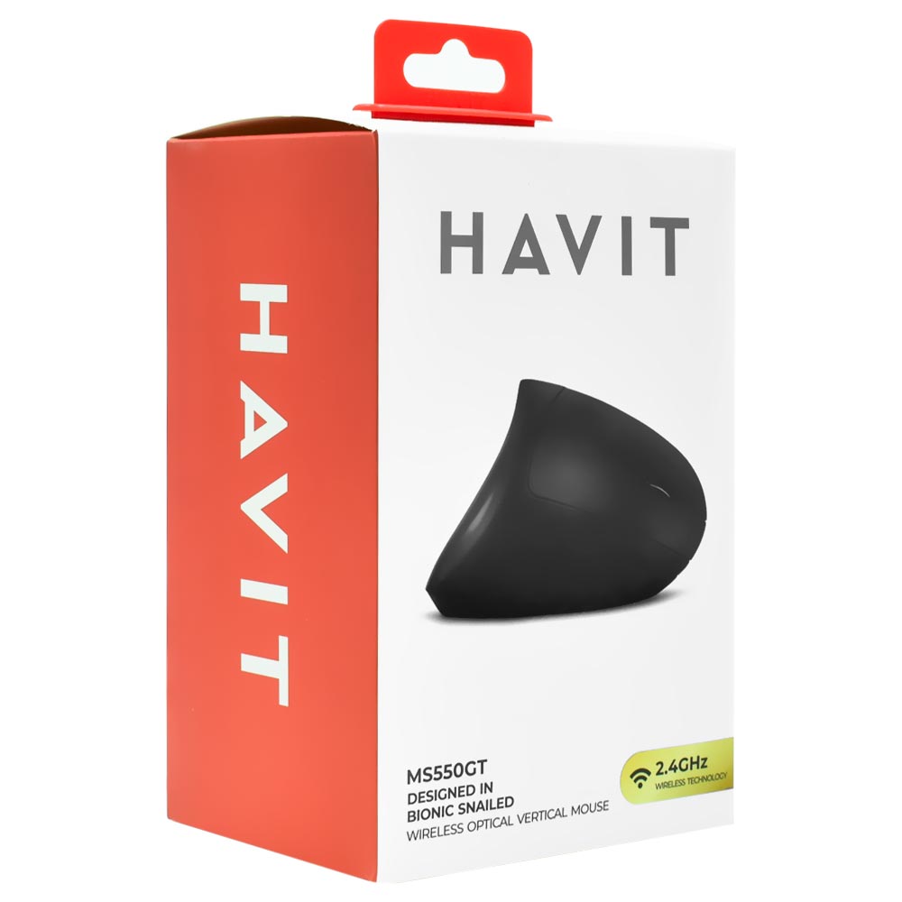 Mouse Havit HV-MS550GT Wireless / Vertical  - Preto