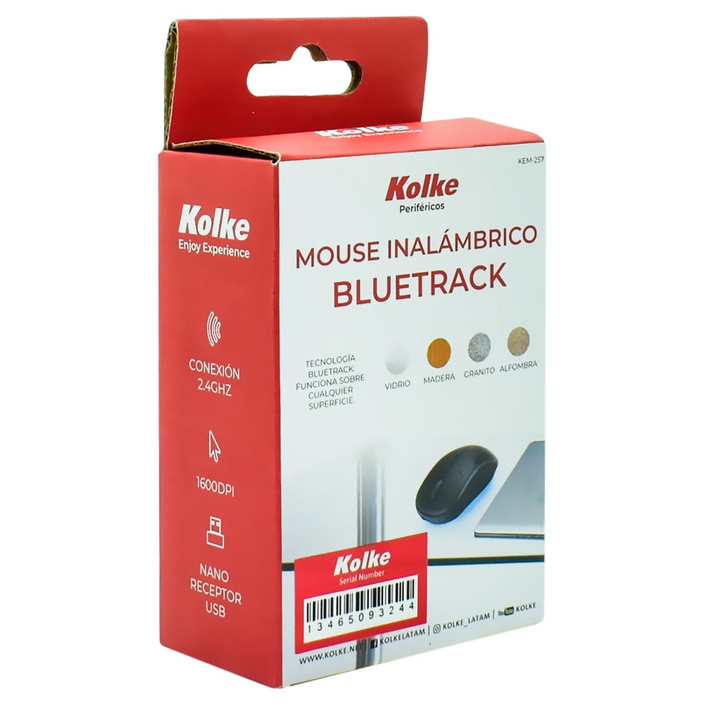 Mouse Kolke Bluetrack KEM-257 Wireless - Preto