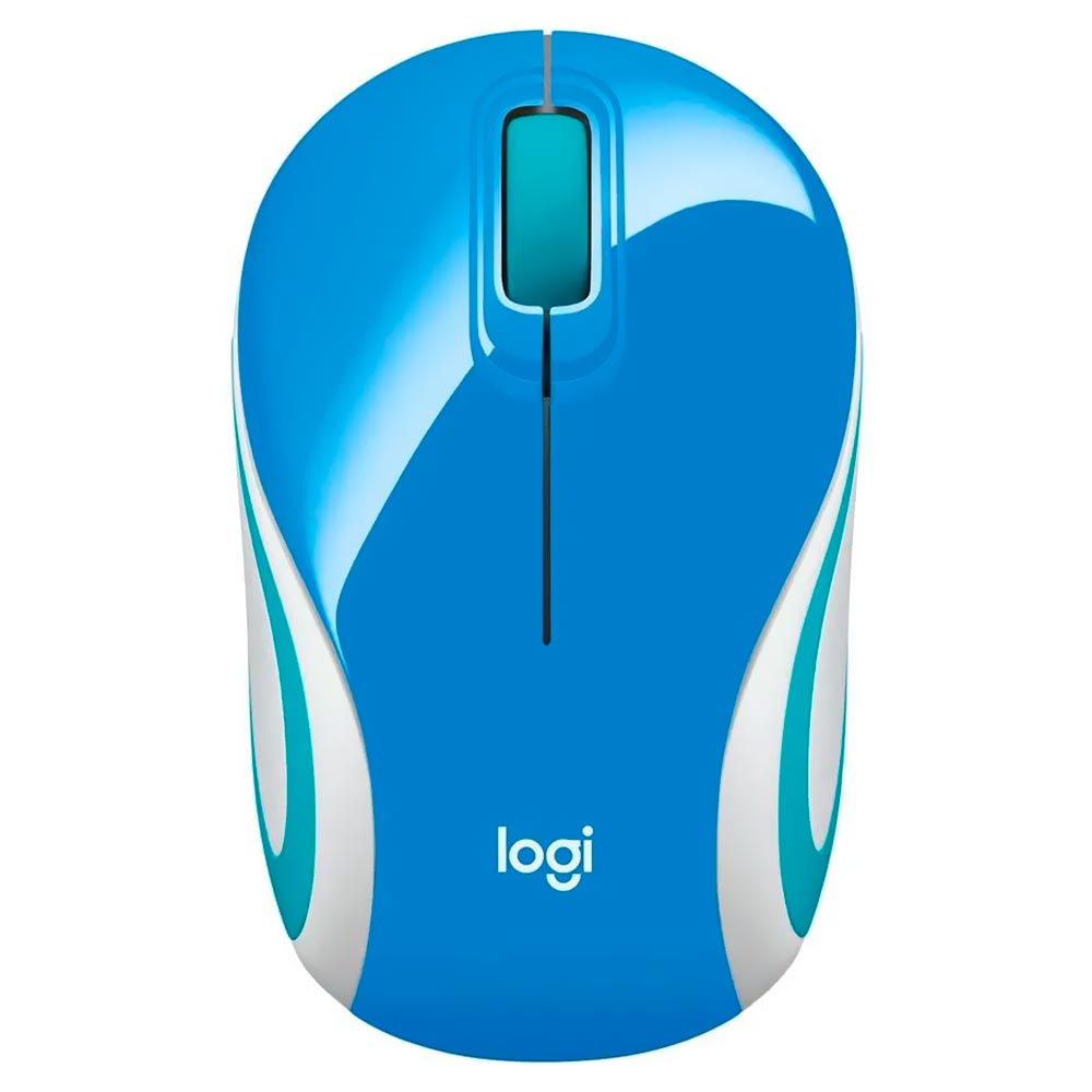 Mouse Logitech M187  Wireless - Azul / Branco (910-005360)