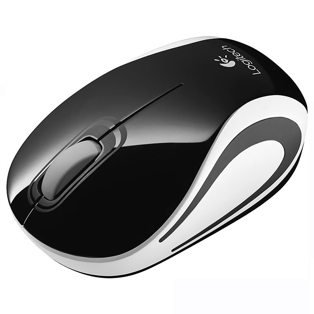 Mouse Logitech M187 Wireless - Preto / Branco (910-005459)