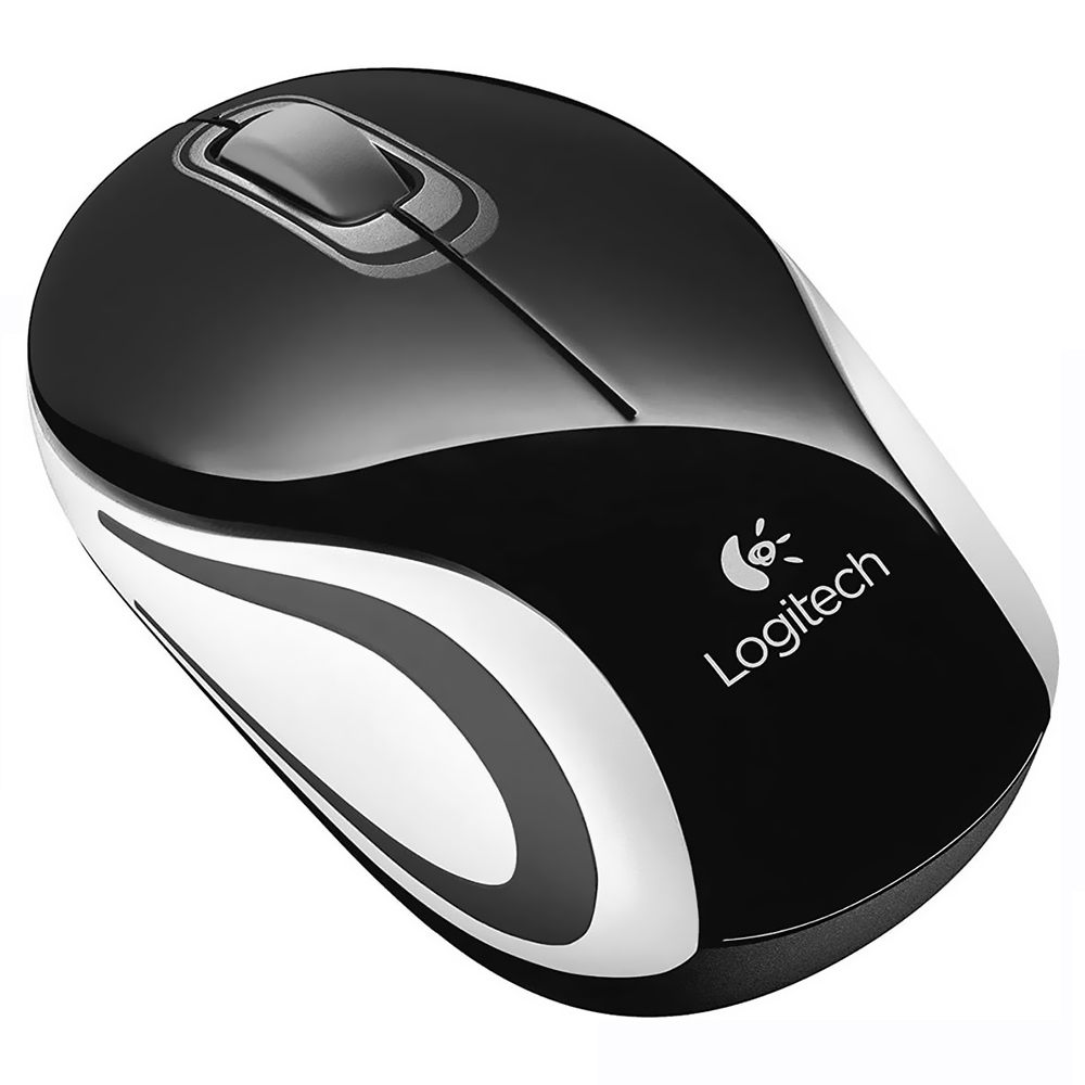 Mouse Logitech M187 Wireless - Preto / Branco (910-005459)