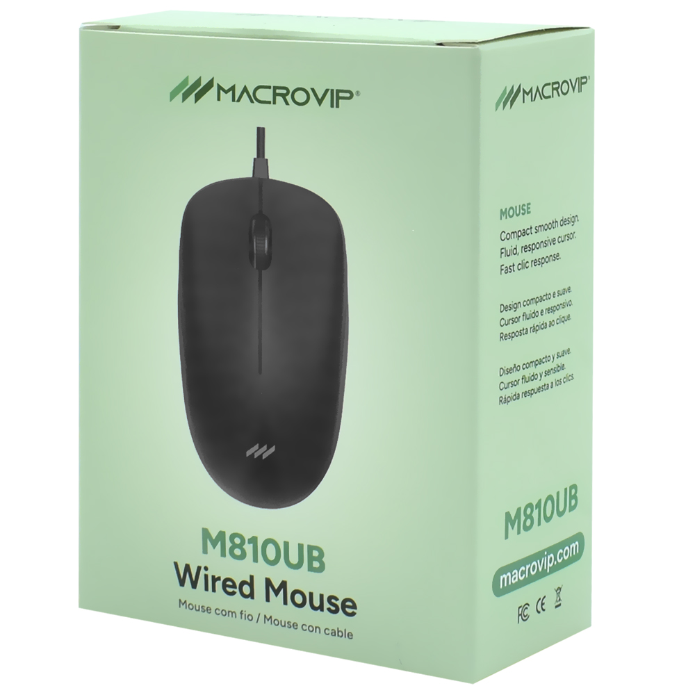 Mouse Macrovip MV-M810UB USB - Preto