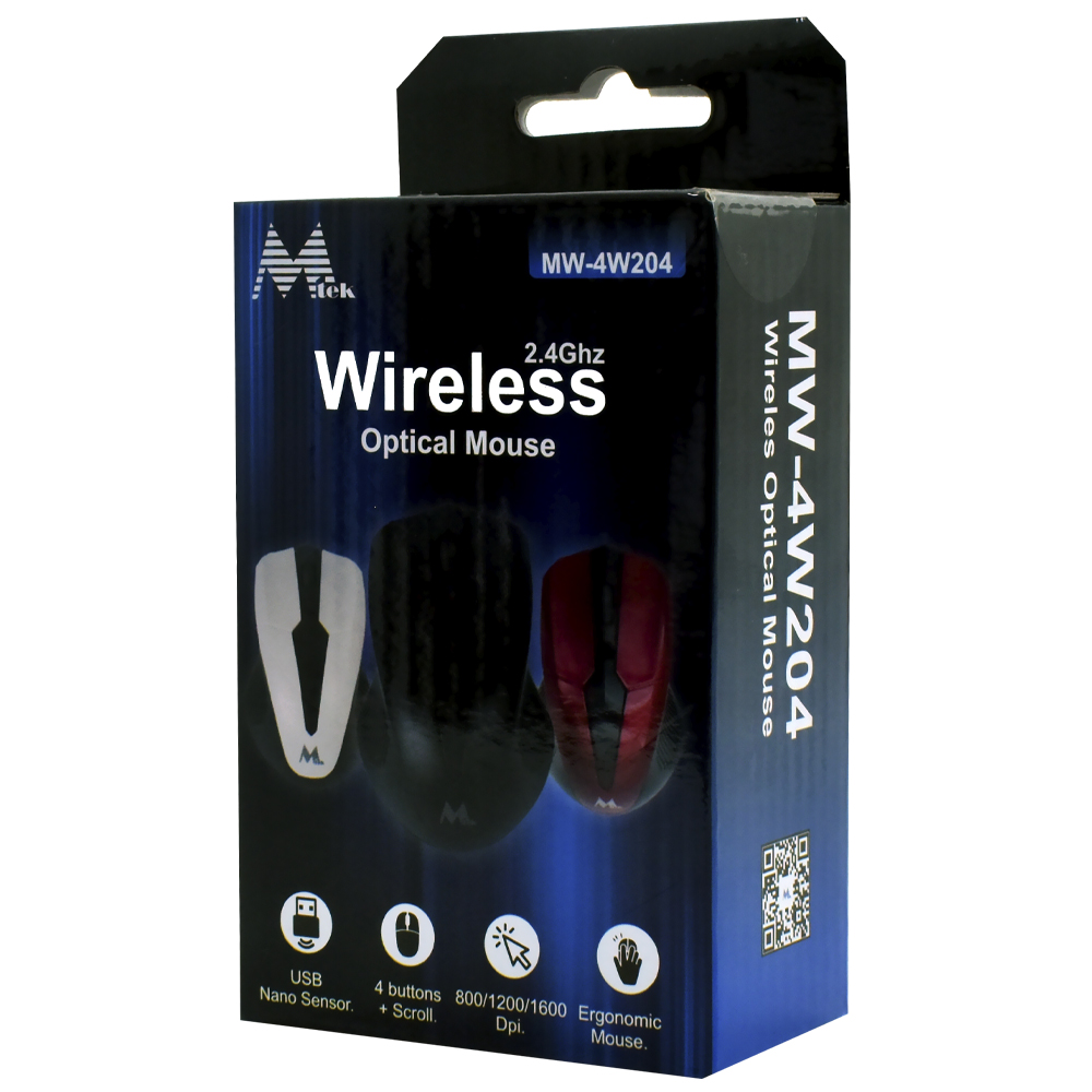 Mouse Mtek MW-4W204 Wireless - Preto