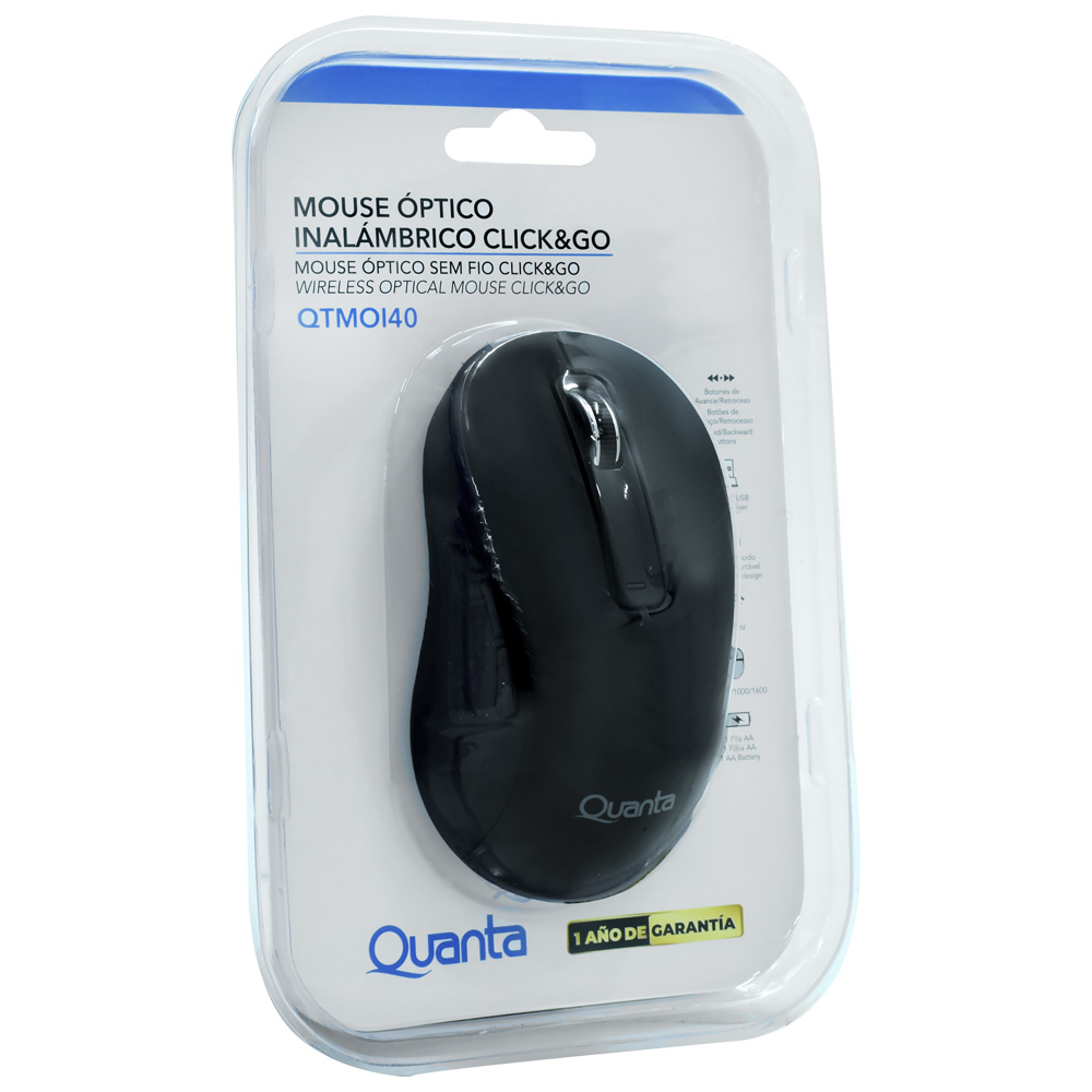 Mouse Quanta QTMOI40 Wireless - Preto