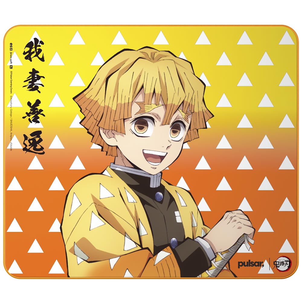 Mousepad Pulsar ES2 Agatsuma Zenitsu XL3 Gaming 490x420MM 3MM Amarelo / Laranja - PES23XLZI