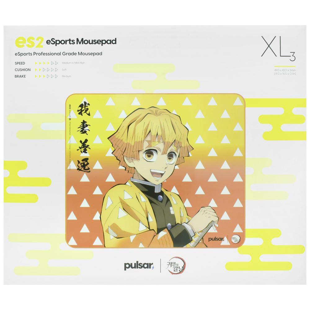 Mousepad Pulsar ES2 Agatsuma Zenitsu XL3 Gaming 490x420MM 3MM