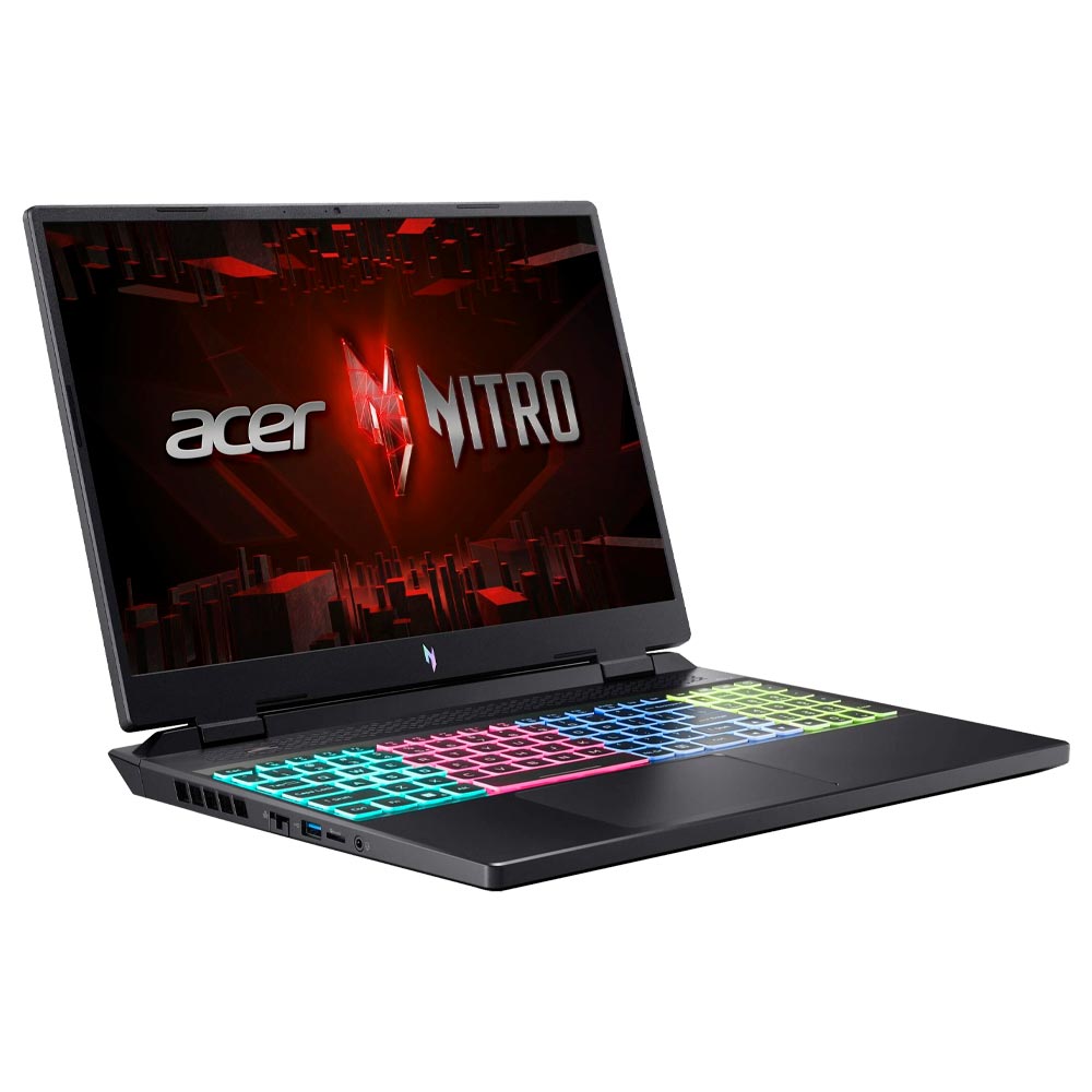 NB ACER GAMING NITRO 16 AN16-41-R7FA AMD RYZEN 7 7735HS 3.8GHz/16GB/512GB SSD/16"WQXGA IPS 165Hz/VGA RTX4070 8GB/W11/INGLES OBSIDIAN PRETO NH.QKDAA.001 