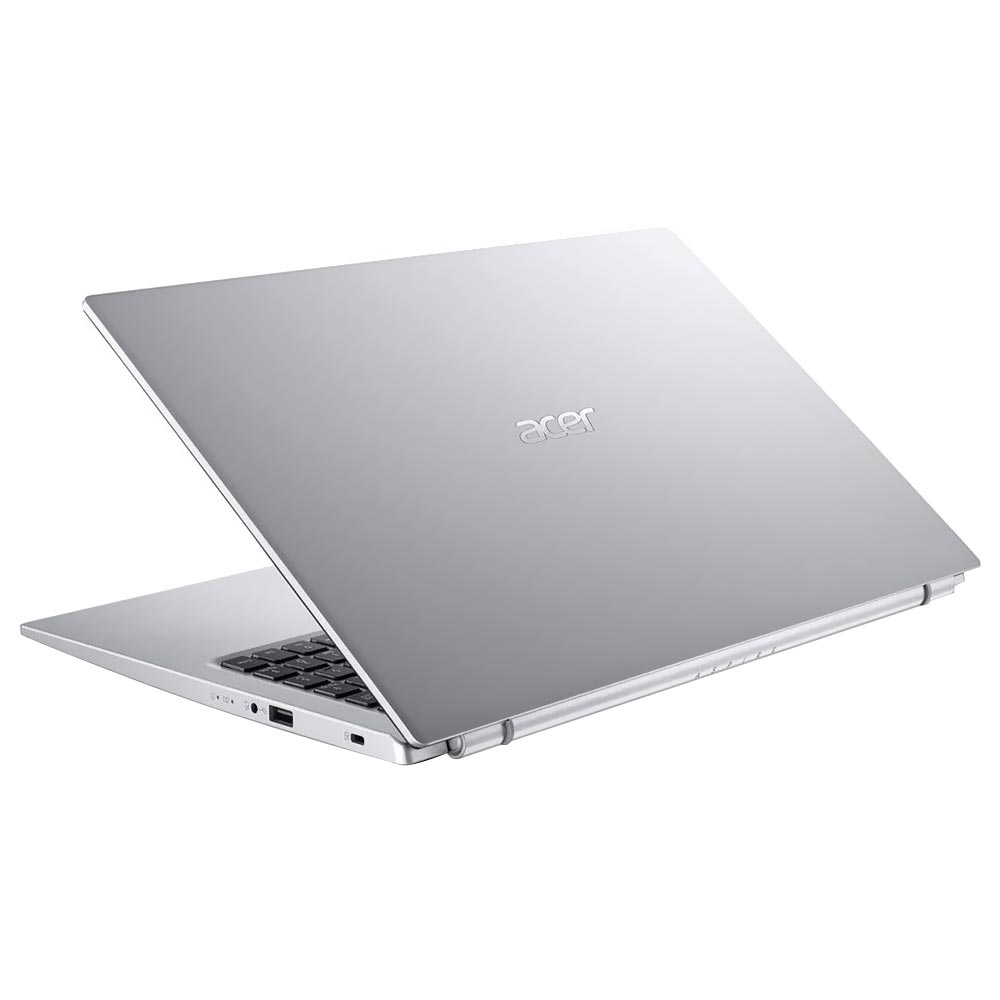 Notebook Acer A315-58-32QL Intel Core i3 1115G4 de 3.0GHz Tela Full HD 15.6" / 4GB de RAM / 256GB SSD - Pure Prata (Inglês)