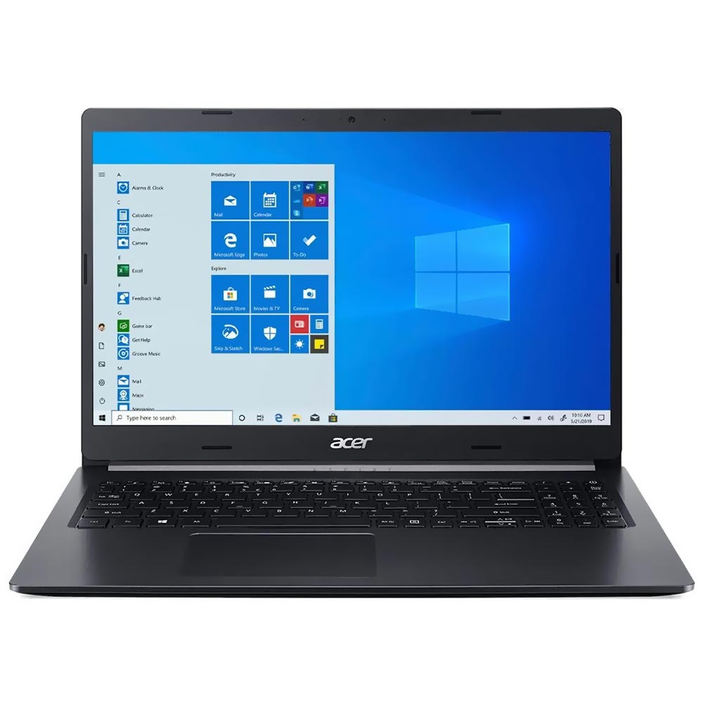 Notebook Acer A515-54-354F Intel Core i3 10110U Tela Full HD 15.6" / 4GB de RAM / 1TB HDD - Charcoal Preto (Espanhol)