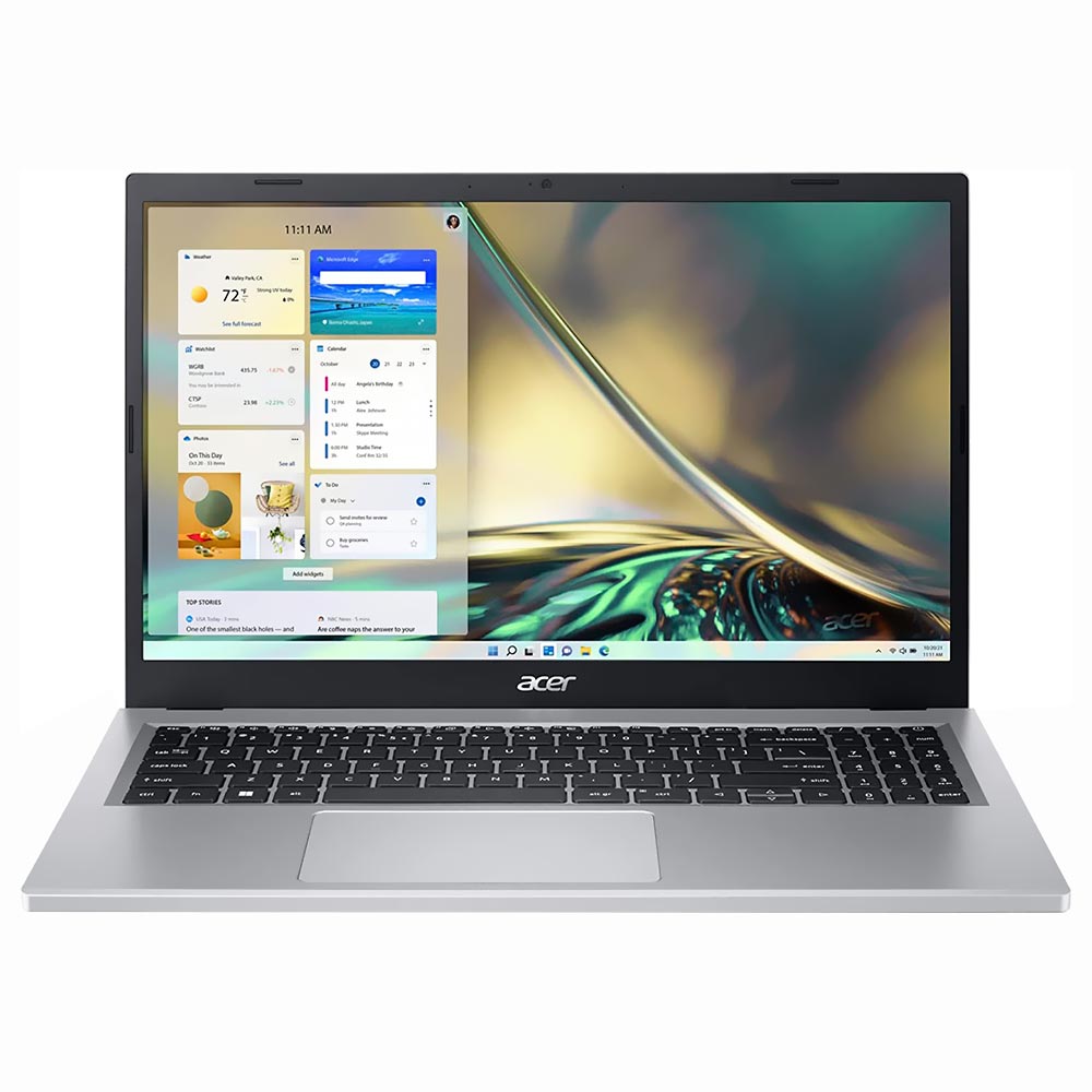 Notebook Acer Aspire 3 15 A315-510P-37W1 Intel Core i3 N305 Tela Full HD 15.6" / 8GB de RAM / 128GB SSD - Pure Prata (Inglês)