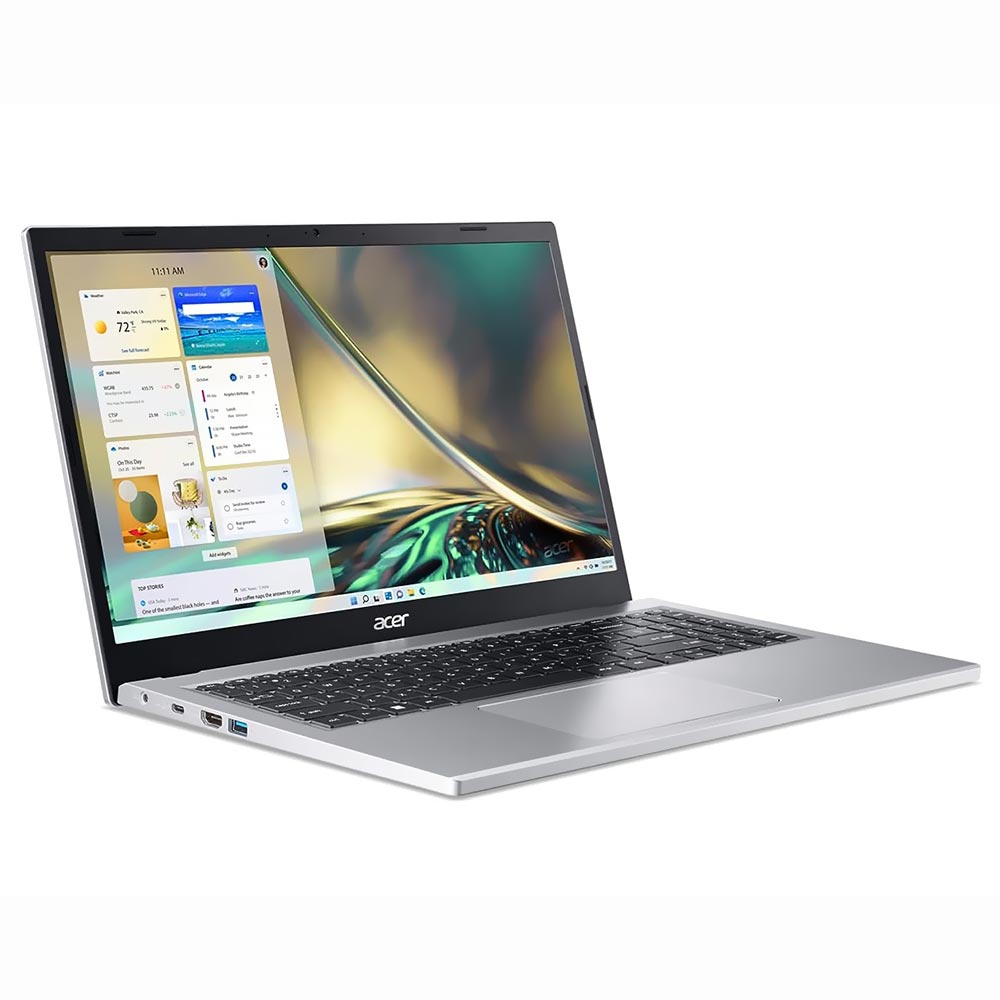 Notebook Acer Aspire 3 15 A315-510P-37W1 Intel Core i3 N305 Tela Full HD 15.6" / 8GB de RAM / 128GB SSD - Pure Prata (Inglês)