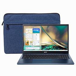 Notebook Acer Aspire 3 A315-24PT-R90Z AMD Ryzen 5 7520U Tela Full HD 15.6" / 8GB de RAM / 512GB SSD - Steam Azul (Inglês)