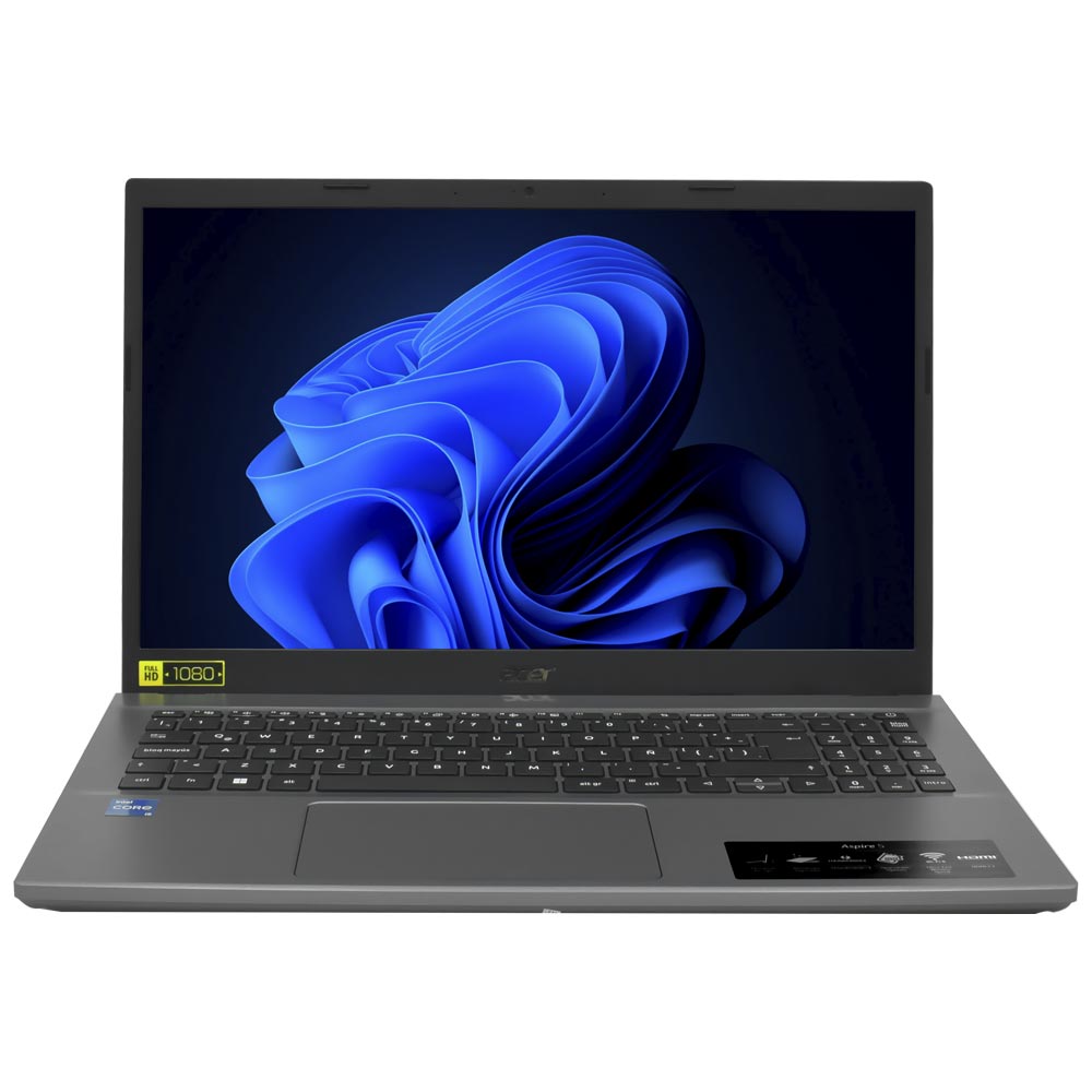 Notebook Acer Aspire 5 A515-57-597V Intel Core i5 12450H Tela Full HD 15.6" / 8GB de RAM / 512GB SSD - Steel Cinza (Espanhol)